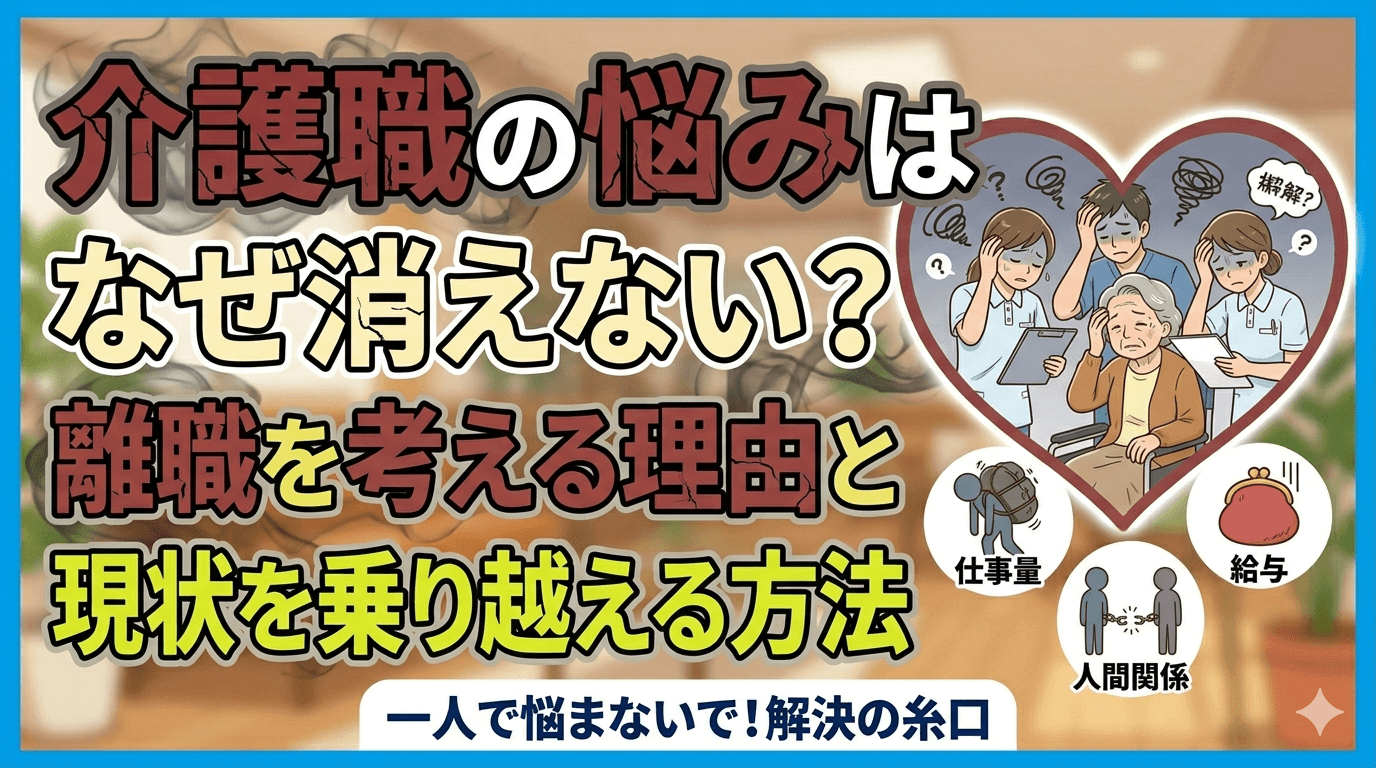介護職の離職率はなぜ高い?原因と長く働ける職場の選び方