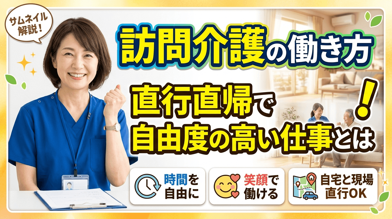 訪問介護の働き方|直行直帰で自由度の高い仕事とは